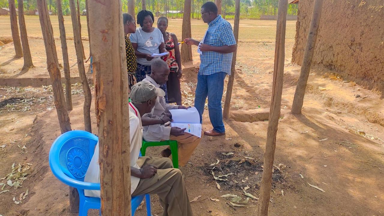 Farmers receiving soil test results